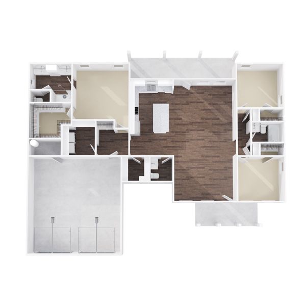 2D floor plan layout for the Jackson by Foundation Home Builders LLC in Northwyck Drive, Pikeville, NC (Image 2).