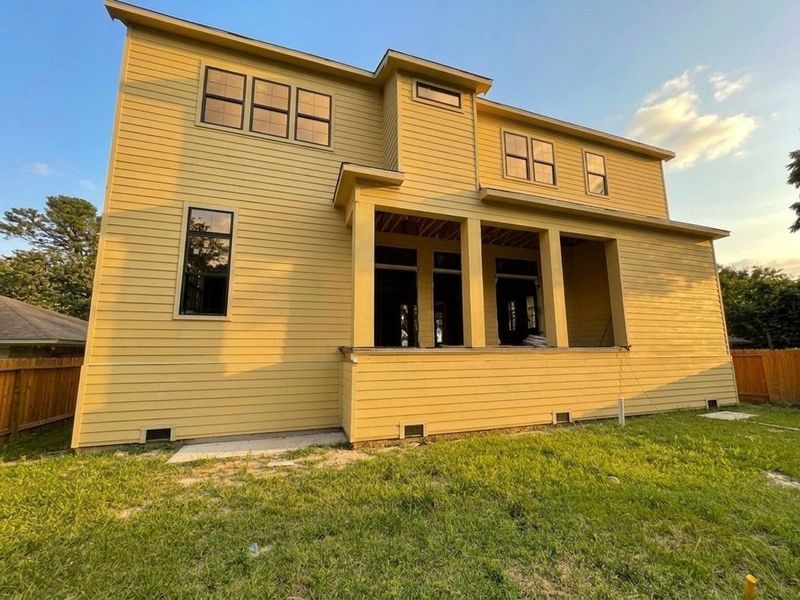 Exterior details and patio area of a home in , Houston (Image 6). Exterior details and patio area of a home in , Houston (Image 6).
