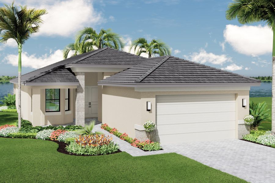 Representative exterior photo of a completed home built from the Lucia by GL Homes in Valencia Parc at Riverland, Port St. Lucie, FL (Image 2).