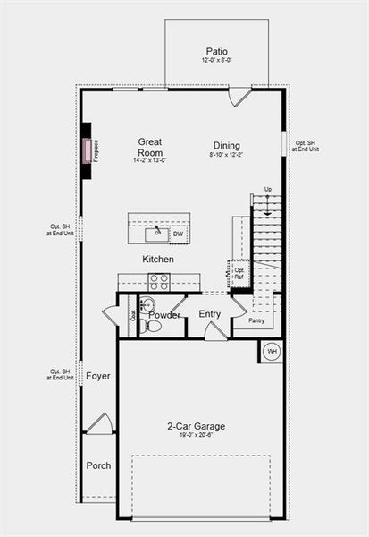 2D floor plan layout of this home in Weatherfield, Buford, GA (Image 3). 2D floor plan layout of this home in Weatherfield, Buford, GA (Image 3).