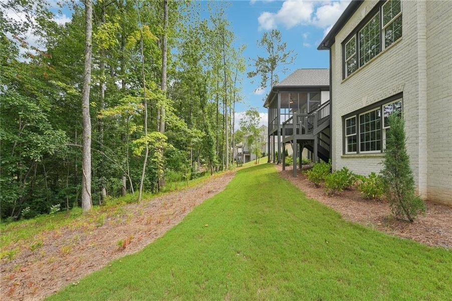 Exterior details and patio area of a home in The Reserve At Governors Towne Club, Acworth (Image 29). Exterior details and patio area of a home in The Reserve At Governors Towne Club, Acworth (Image 29).