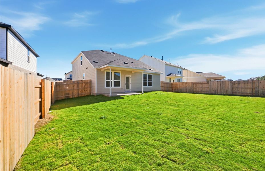 Exterior details and patio area of a home in Sunfield, Buda (Image 24). Exterior details and patio area of a home in Sunfield, Buda (Image 24).