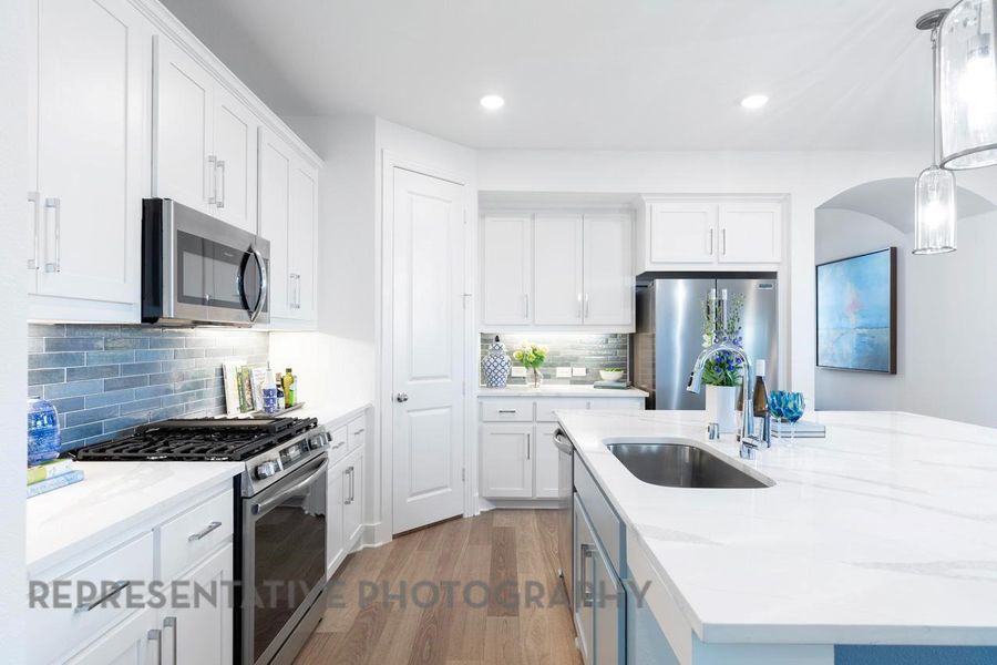Furnished interior view inside a new home in Pomona, Manvel (Image 23).