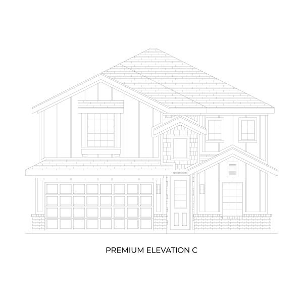 Representative rendering of the exterior for the Ford Select F by First Texas Homes (Image 6).