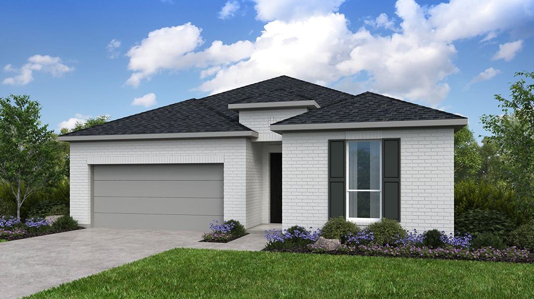 Representative exterior photo of a completed home built from the Auburn by Taylor Morrison in Cross Creek Meadows 55s, Celina, TX (Image 1). Representative exterior photo of a completed home built from the Auburn by Taylor Morrison in Cross Creek Meadows 55s, Celina, TX (Image 1).