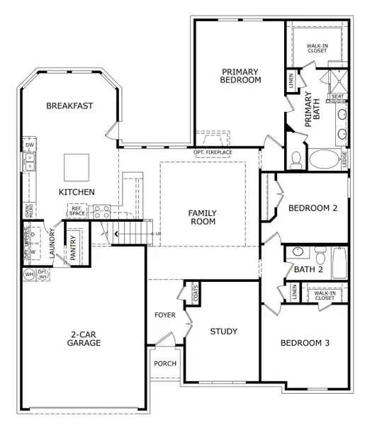 2D floor plan layout for the Concept 2393 by Landsea Homes in Lovers Landing, Forney, TX (Image 4). 2D floor plan layout for the Concept 2393 by Landsea Homes in Lovers Landing, Forney, TX (Image 4).