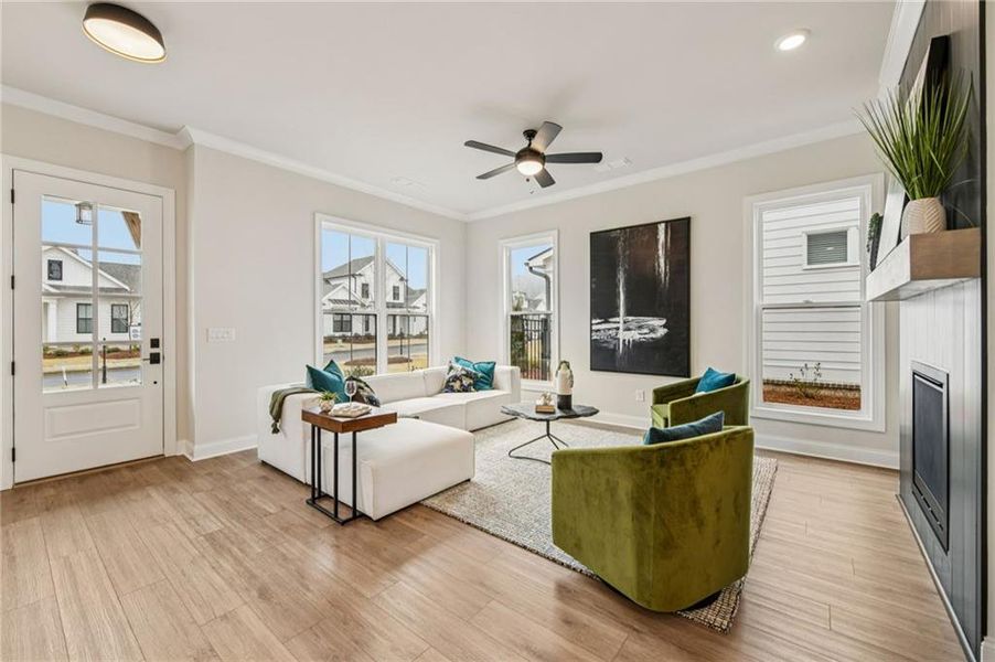 Furnished interior view inside a new home in Waterhaven, Cumming (Image 17).