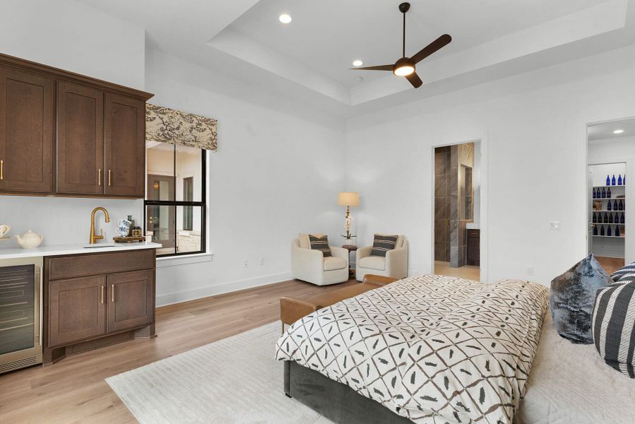 Furnished interior view inside a new home in Enchanted Bluff, Garden Ridge (Image 53).