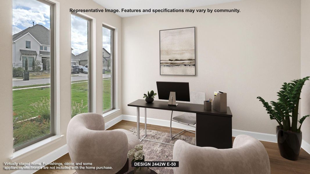 Furnished interior view inside a new home in 6 Creeks, Kyle (Image 6). Furnished interior view inside a new home in 6 Creeks, Kyle (Image 6).