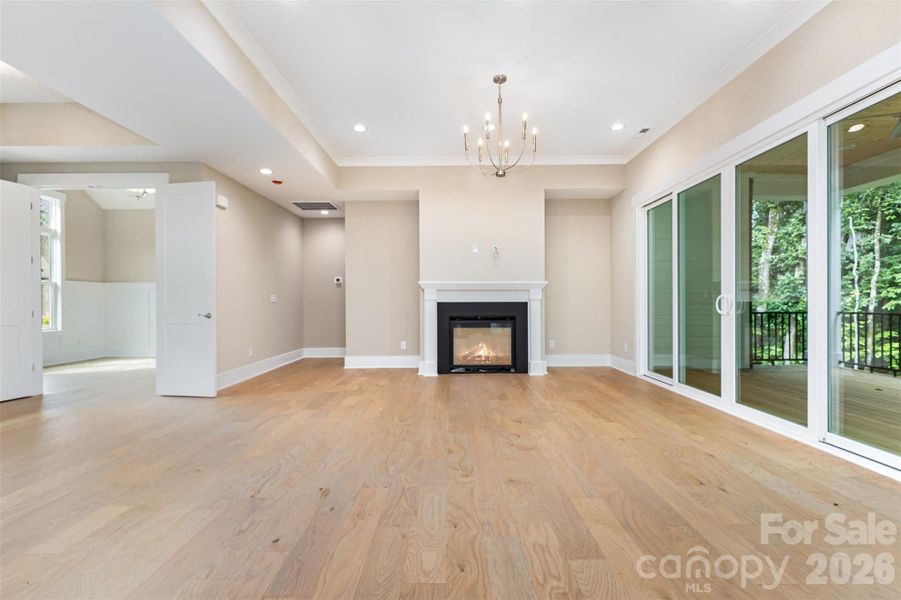 Great Room with walkout  covered porch