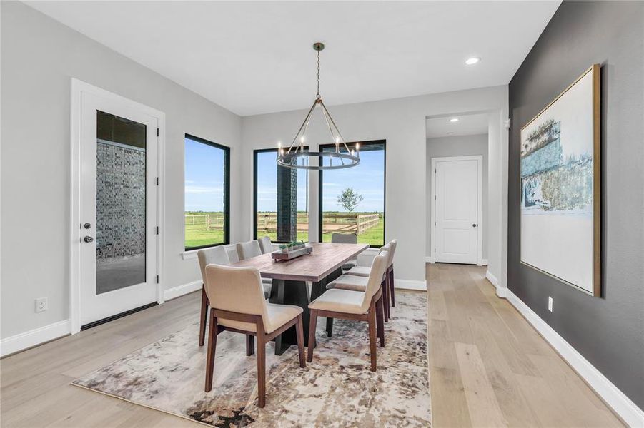 Dining room with access to the covered patio