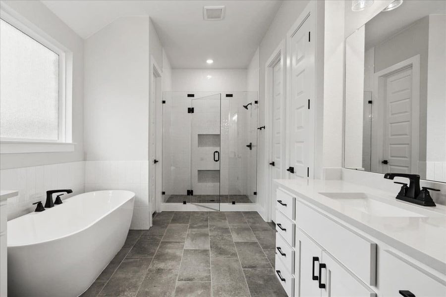 Furnished interior view inside a new home in 6 Creeks, Kyle (Image 14). Furnished interior view inside a new home in 6 Creeks, Kyle (Image 14).