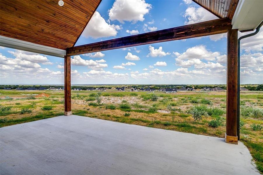 Large covered patio