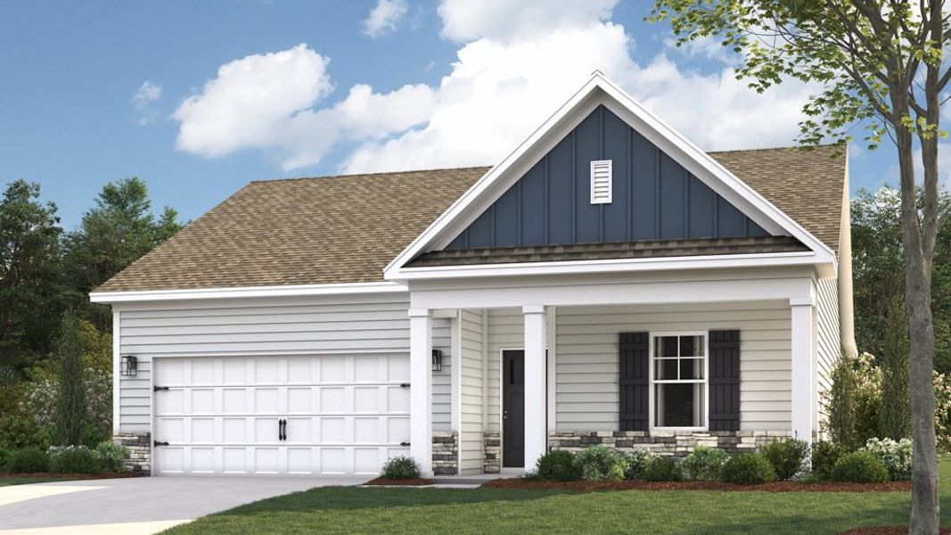 Front exterior of a new home in Saint Andrews Garth, Kingsport, TN, highlighting curb appeal (Image 1).