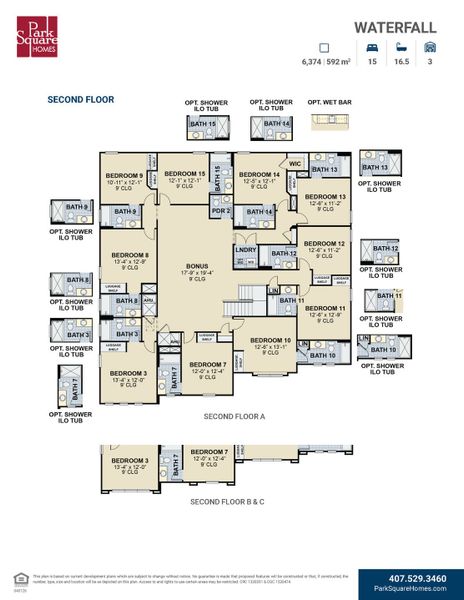 2D floor plan layout for the Waterfall by Park Square Residential in Windsor Cay Resort, Clermont, FL (Image 5). 2D floor plan layout for the Waterfall by Park Square Residential in Windsor Cay Resort, Clermont, FL (Image 5).