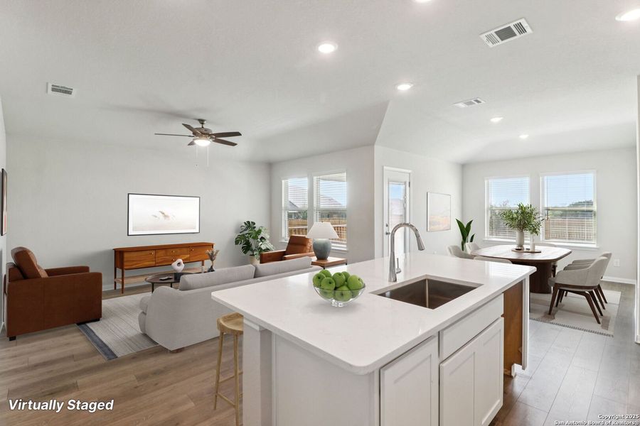 Furnished interior view inside a new home in Legendary Trails - Premier Series, Cibolo (Image 11). Furnished interior view inside a new home in Legendary Trails - Premier Series, Cibolo (Image 11).