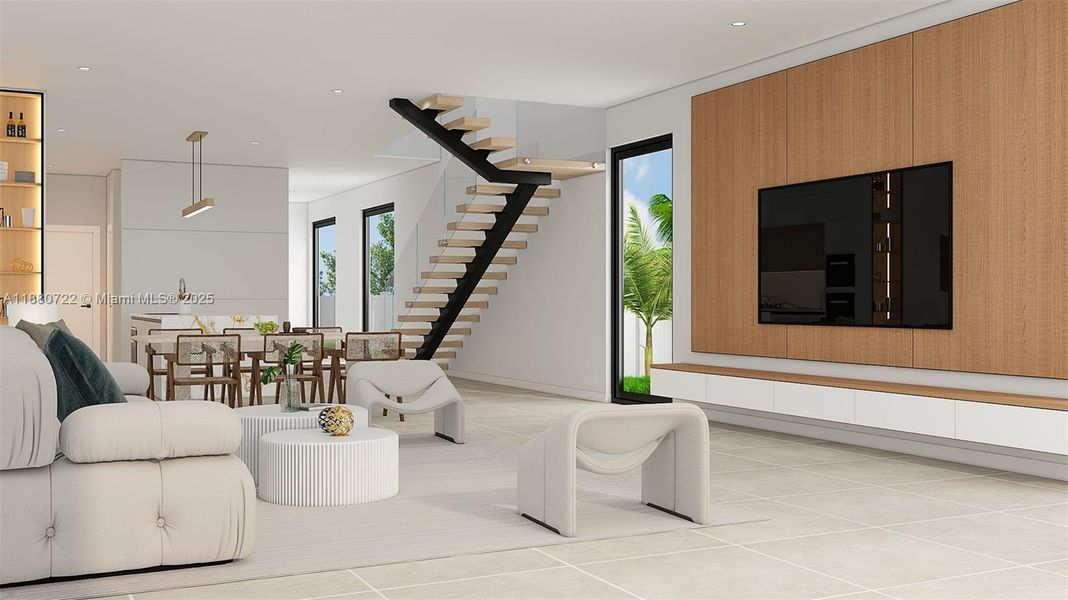 Furnished interior view inside a new home in , Fort Lauderdale (Image 10). Furnished interior view inside a new home in , Fort Lauderdale (Image 10).