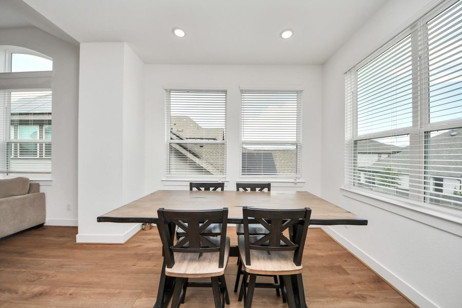Furnished interior view inside a new home in Meridiana Courtyard Collection, Manvel (Image 5).