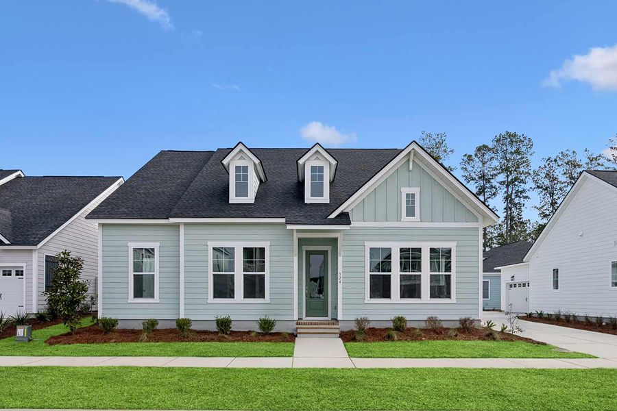 Representative exterior photo of a completed home built from the The Brickhaven by David Weekley Homes in Nexton – Midtown – The Garden Collection, Summerville, SC (Image 16). Representative exterior photo of a completed home built from the The Brickhaven by David Weekley Homes in Nexton – Midtown – The Garden Collection, Summerville, SC (Image 16).