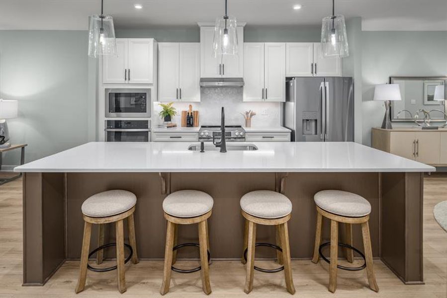 Representative furnished interior of a home built from the Caroline by Ryan Homes in Afton Arbors, Charlotte (Image 2).
