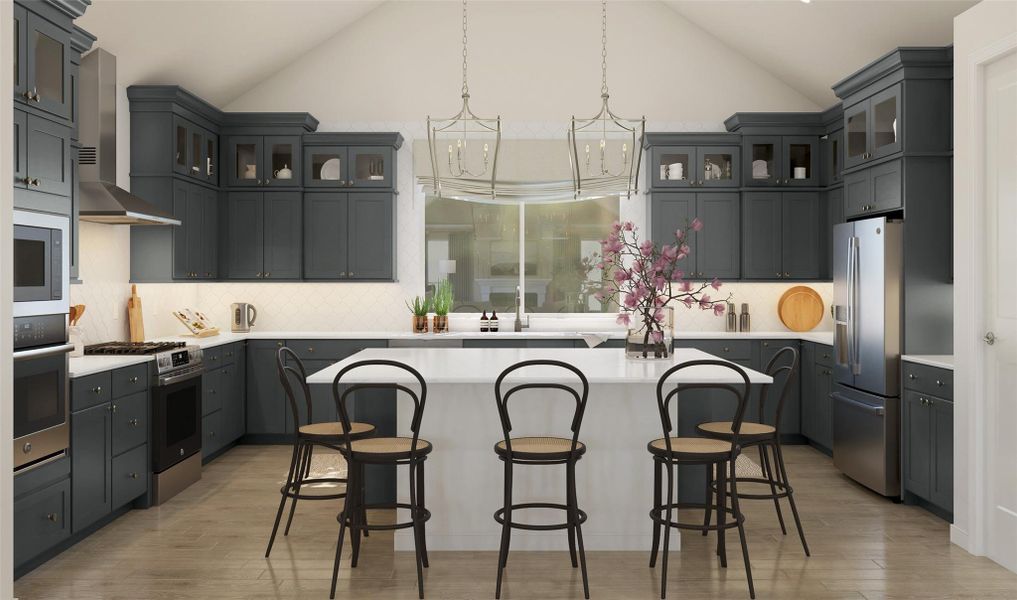 Gourmet island kitchen (*Artist rendering used for illustration purposes only.)