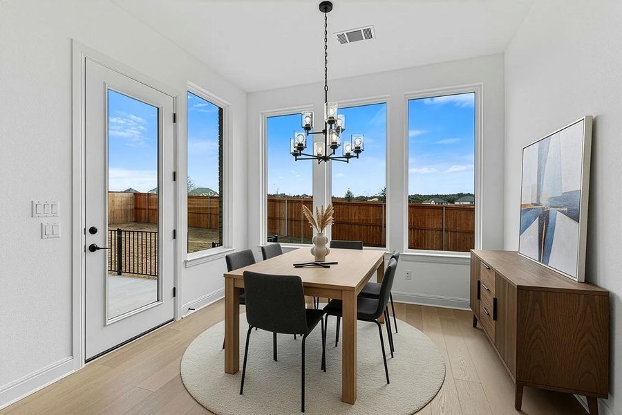 Furnished interior view inside a new home in Lariat - 70', Liberty Hill (Image 12).