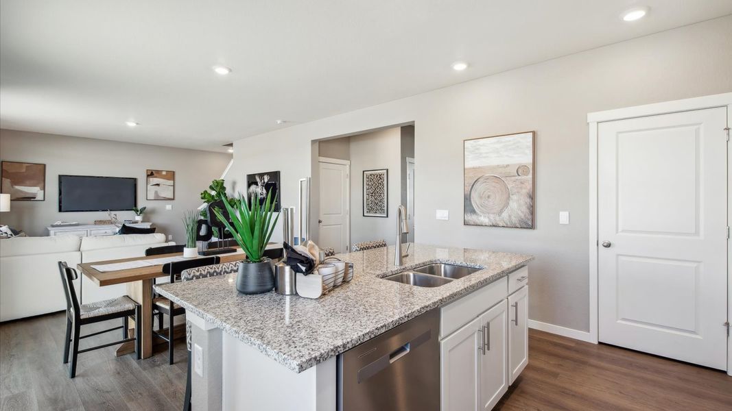 Representative furnished interior of a home built from the Pendleton by D.R. Horton in Lakeside Canyon, Mead (Image 16).