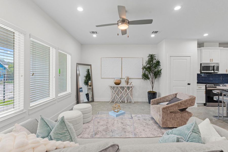 Furnished interior view inside a new home in , Houston (Image 13). Furnished interior view inside a new home in , Houston (Image 13).