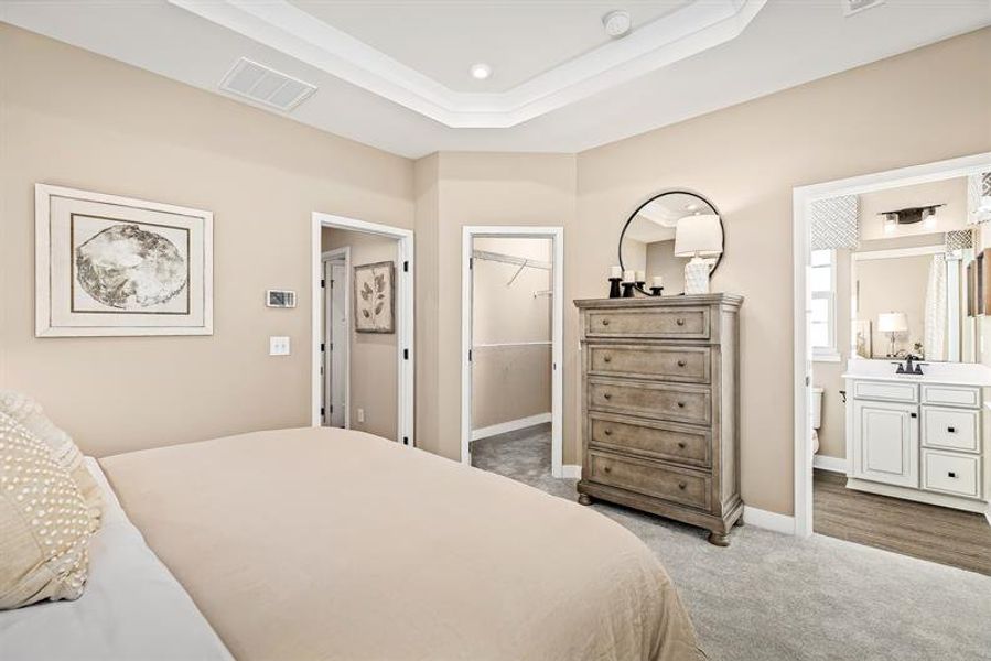 Furnished interior in a model home at Village Square in Lebanon (Image 10).