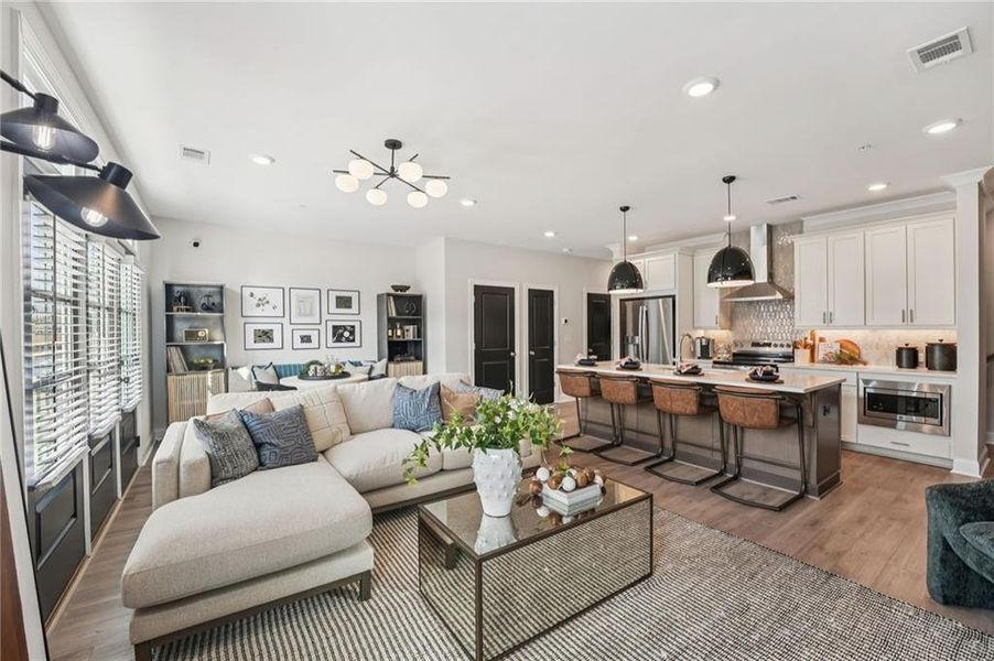 Furnished interior view inside a new home in Market Square at Sawnee Village, Cumming (Image 30).