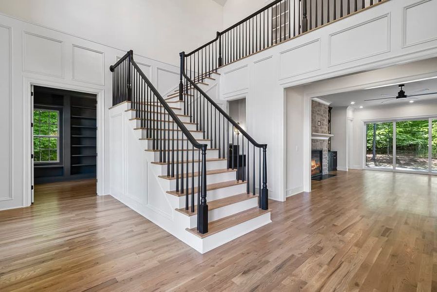 Representative unfurnished interior of a home built from the Lakeview Manor by Homes by Dickerson in Blanton's Grove, Wake Forest (Image 9).