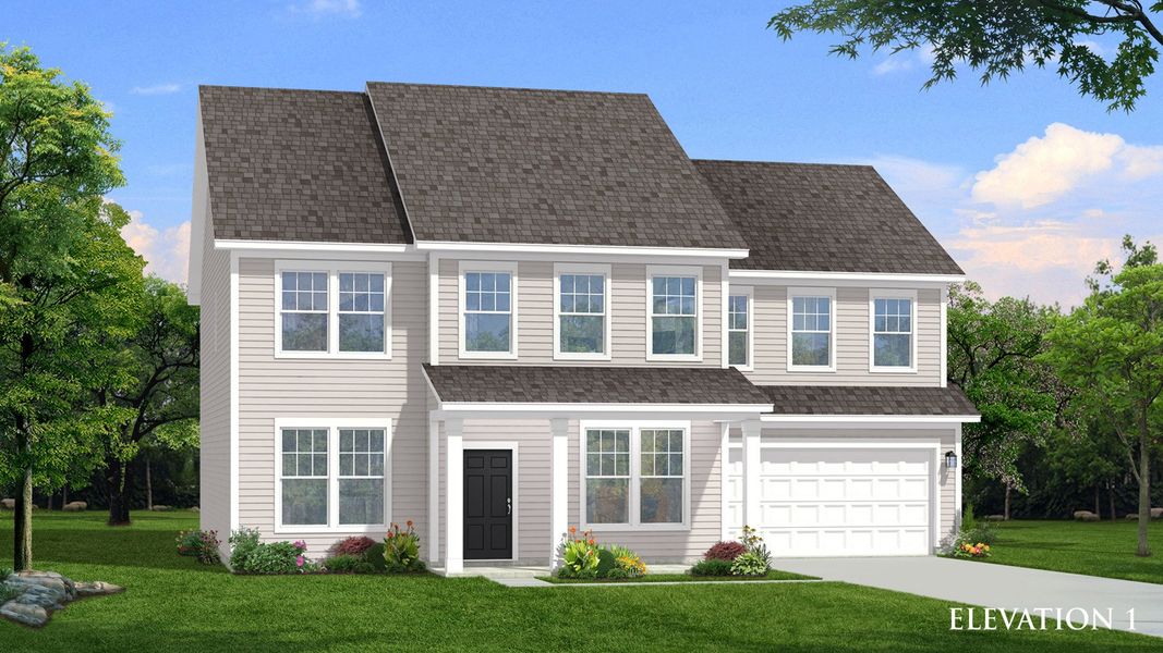 Representative exterior photo of a completed home built from the Townsend by DRB Homes in Weavers Pointe, Zebulon, NC (Image 21).