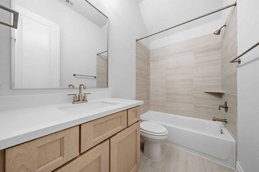 Furnished interior view inside a new home in Bridgeland 50′, Cypress (Image 13).