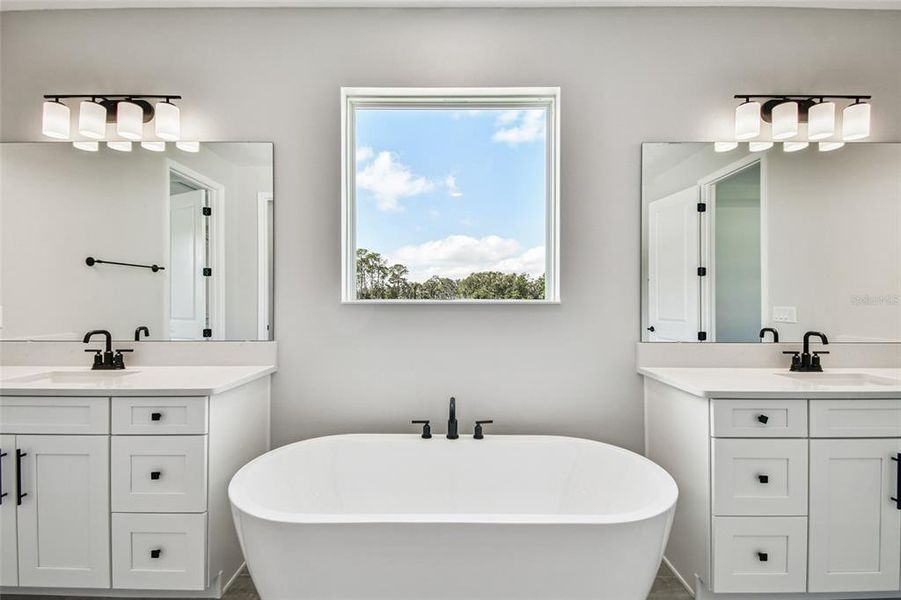 Furnished interior view inside a new home in Solace at Corner Lake, Orlando (Image 14).