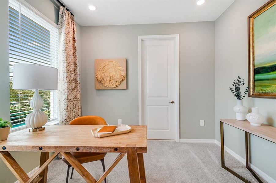 Furnished interior view inside a new home in Center Lake Ranch Community Group Page, St. Cloud (Image 8).