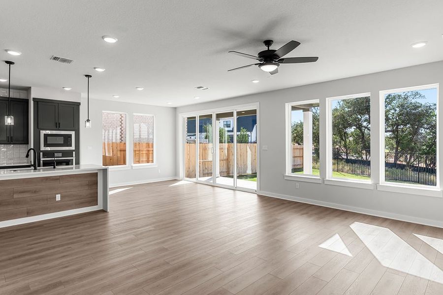 Spacious, unfurnished interior of a new home in Terrace Collection at Lariat, Liberty Hill (Image 19). Spacious, unfurnished interior of a new home in Terrace Collection at Lariat, Liberty Hill (Image 19).