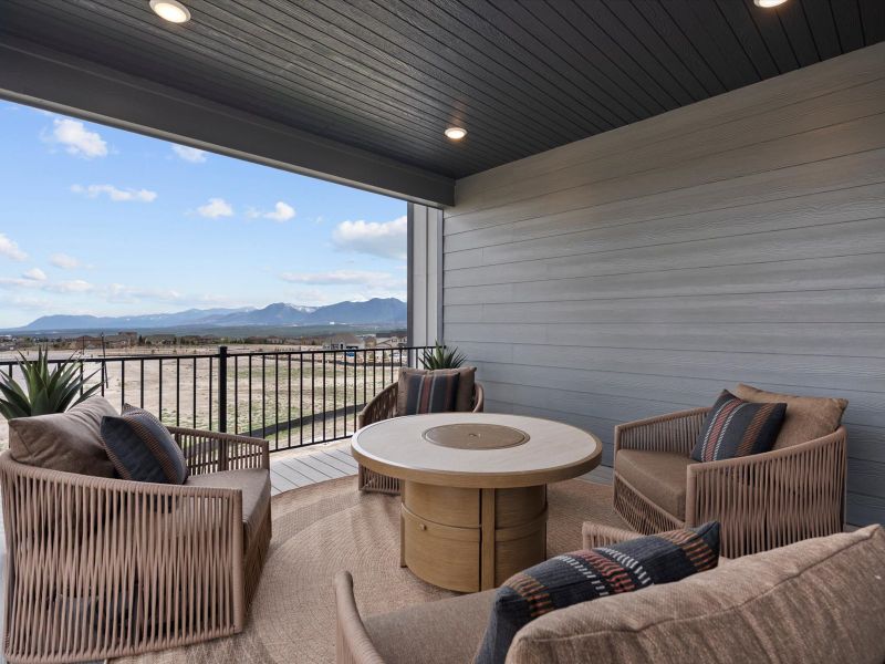 Exterior details and patio area of a home in Jackson Creek, Monument (Image 3).