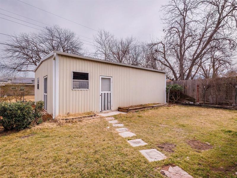 Exterior details and patio area of a home in , Brownwood (Image 18). Exterior details and patio area of a home in , Brownwood (Image 18).