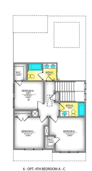 Opt. 4th Bedroom & 3rd Full Bath