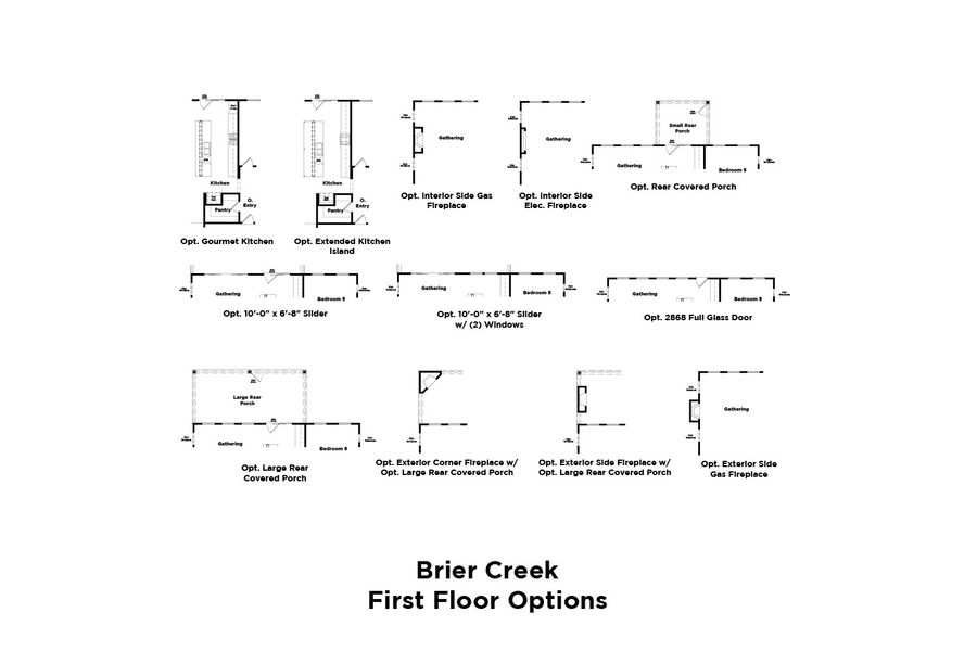 2D floor plan layout for the Brier Creek by DRB Homes in Weavers Pointe, Zebulon, NC (Image 5).