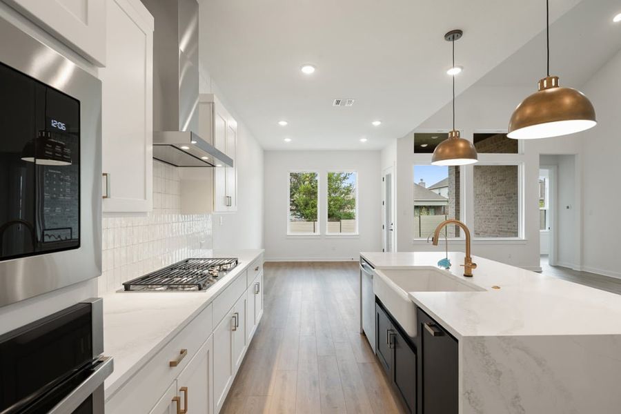Furnished interior view inside a new home in Park Collection At Wolf Ranch, Georgetown (Image 10). Furnished interior view inside a new home in Park Collection At Wolf Ranch, Georgetown (Image 10).