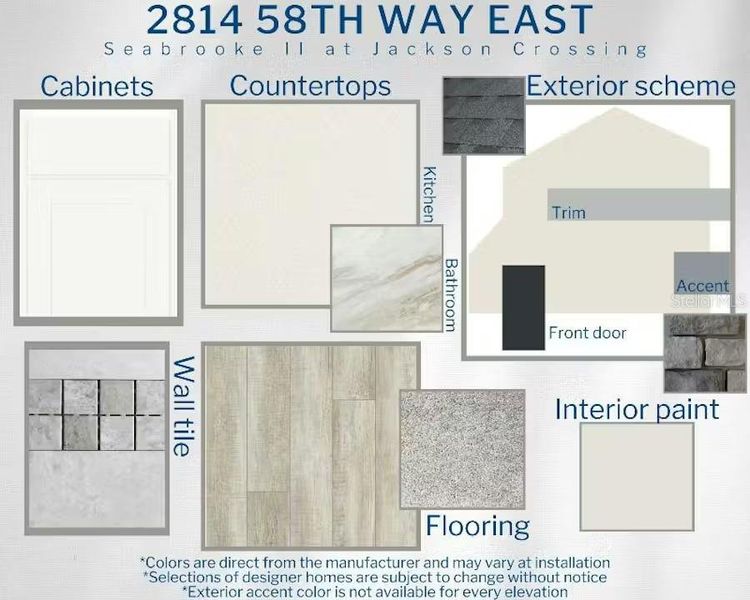 Sample of building materials used in homes in Jackson Crossing, Palmetto (Image 4). Sample of building materials used in homes in Jackson Crossing, Palmetto (Image 4).