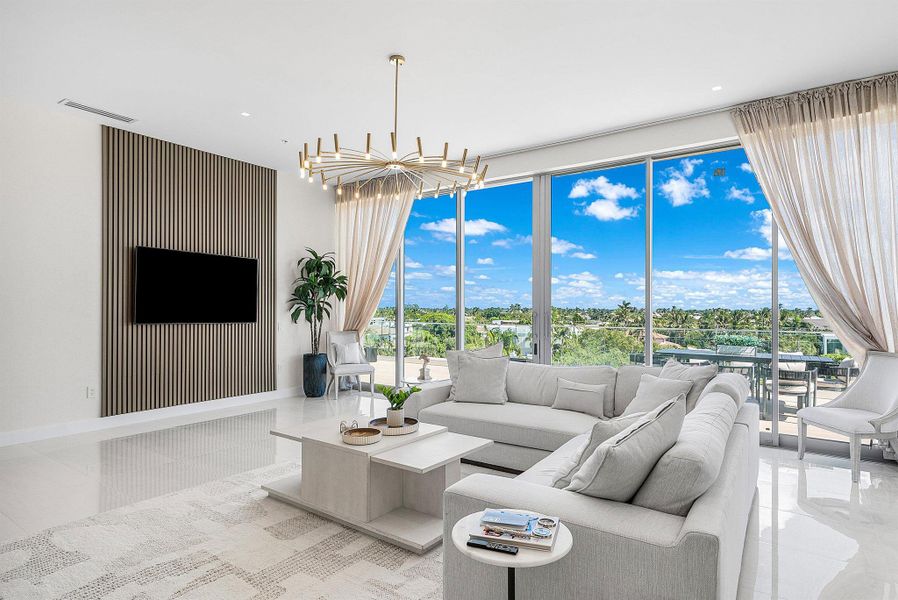 Furnished interior view inside a new home in , Delray Beach (Image 17). Furnished interior view inside a new home in , Delray Beach (Image 17).