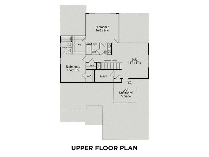 2D floor plan layout for the The Cypress II by Davidson Homes LLC in Tobacco Road, Angier, NC (Image 6). 2D floor plan layout for the The Cypress II by Davidson Homes LLC in Tobacco Road, Angier, NC (Image 6).