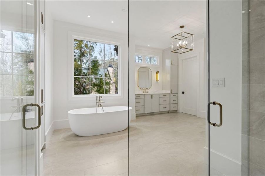 Furnished interior view inside a new home in , Suwanee (Image 56).