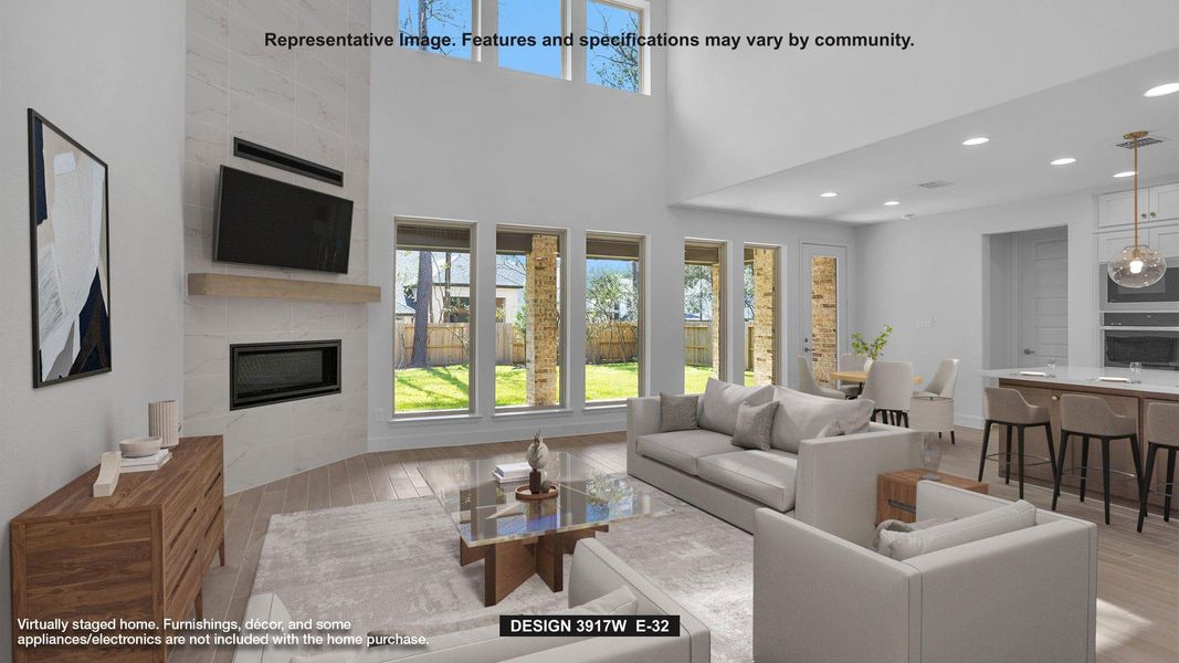 Furnished interior view inside a new home in Parkside on the River West, Georgetown (Image 4).