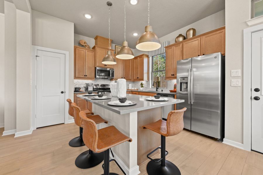 Furnished interior view inside a new home in Meridiana, Manvel (Image 6).