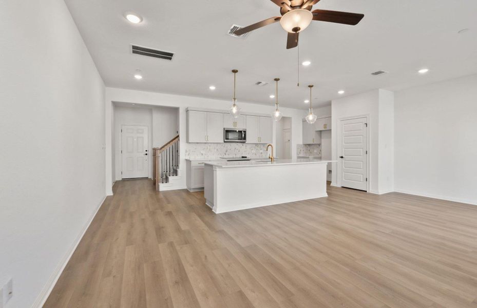 Furnished interior view inside a new home in Whitestone Preserve, Cedar Park (Image 3). Furnished interior view inside a new home in Whitestone Preserve, Cedar Park (Image 3).