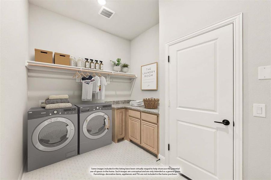 Furnished interior view inside a new home in Mockingbird Hills 60-65, Joshua (Image 6).