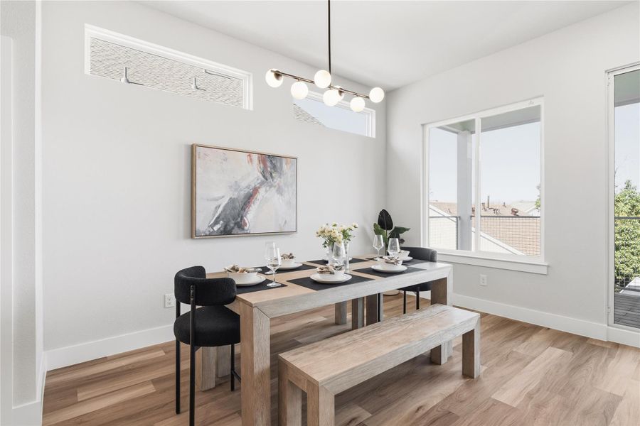 Step outside to grill without losing connection to the home, sightlines from the balcony keep the living and dining spaces fully in view.